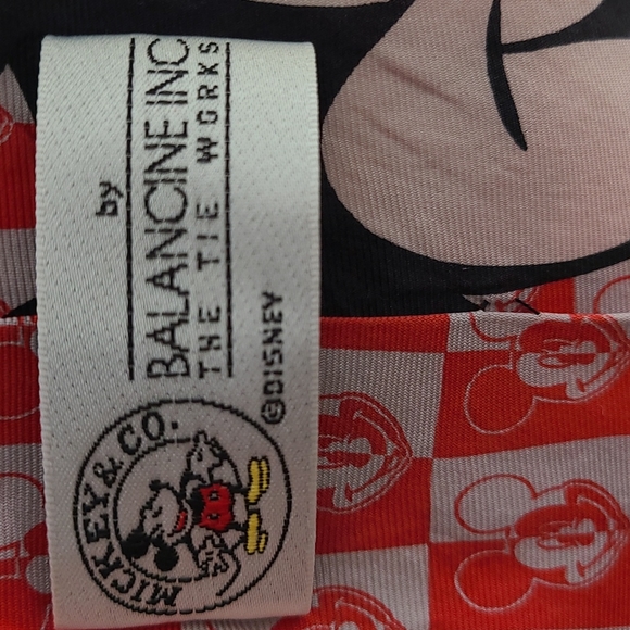 Mickey Mouse Tie 100% Silk Vintage Disney Balancine Inc The Tie Company - Picture 4 of 4